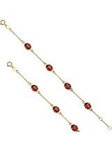 outstanding teensy yellow gold ladybug kids bracelet